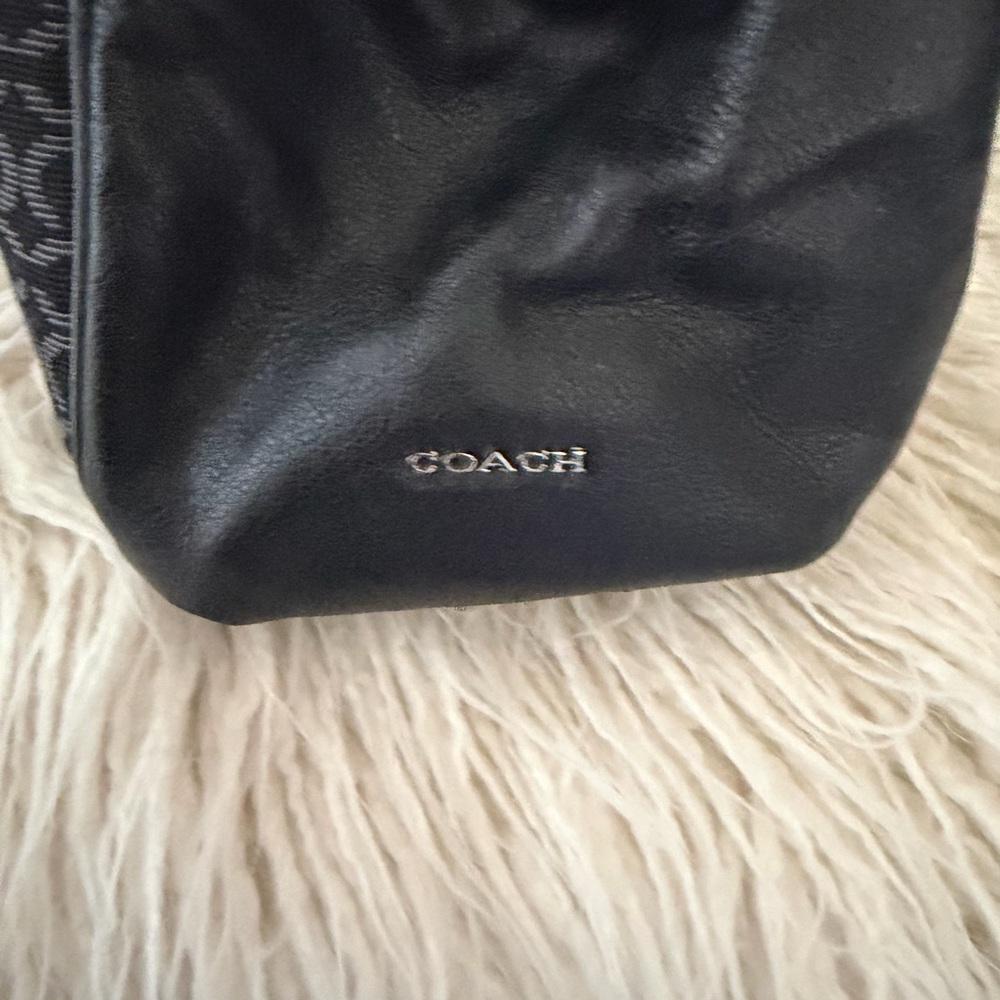 Designer-Patterned Graphite Shoulder Bag with Double Straps - Picture 4 of 13